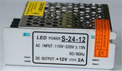 DC12V 24W 60W Non Waterproof LED Power Supply CE Approved