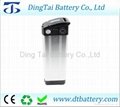 36v 10ah silver fish style ebike battery with charger
