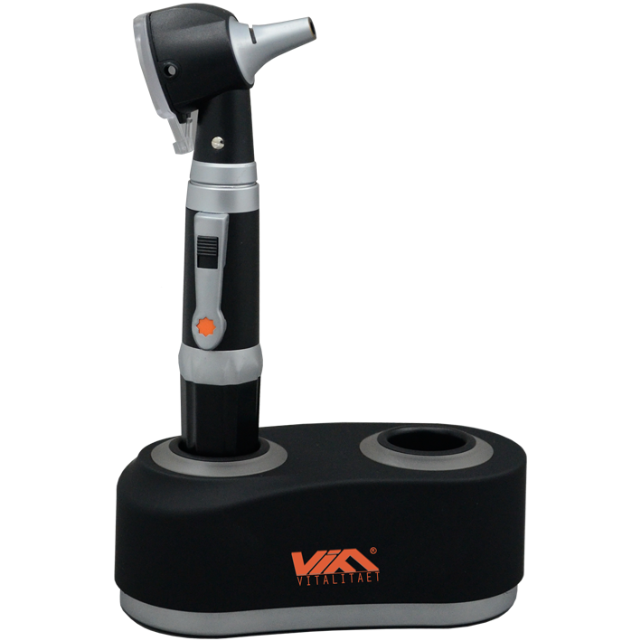 VITALITAET Rechargeable Pneumatic F.O. Otoscope LED White VMT302C