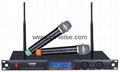 dual channel uhf wireless microphone 1