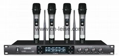 four channel uhf wireless microphone