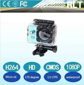 1080P Full HD12MP 170deg wide angle sport camera 30m-waterproof photo and video 