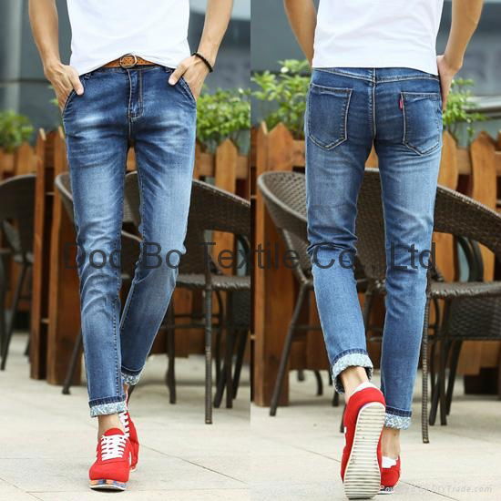 nine points jeans men's jeans korean version of the hole in pants straight jeans