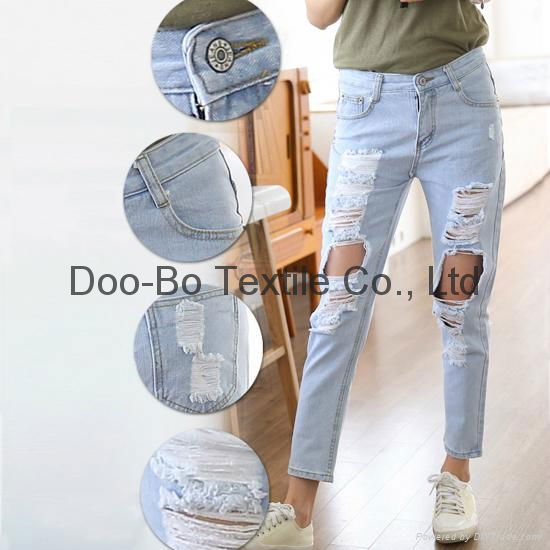 jeans wear ripped fashion style ladies jeans custom made
