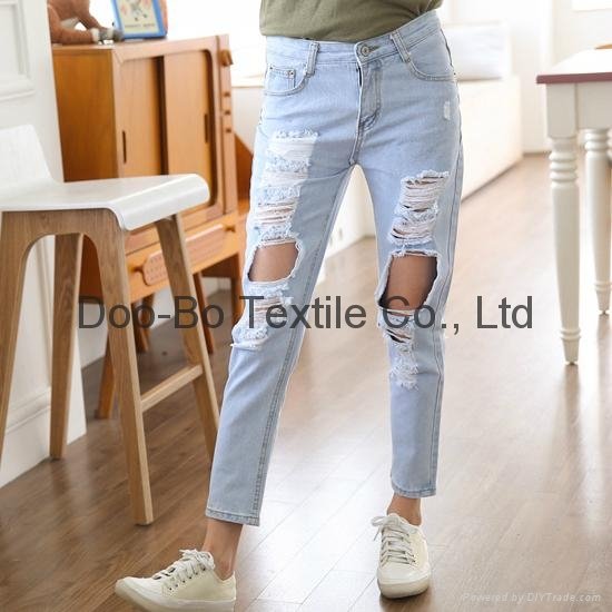jeans wear ripped fashion style ladies jeans custom made 3