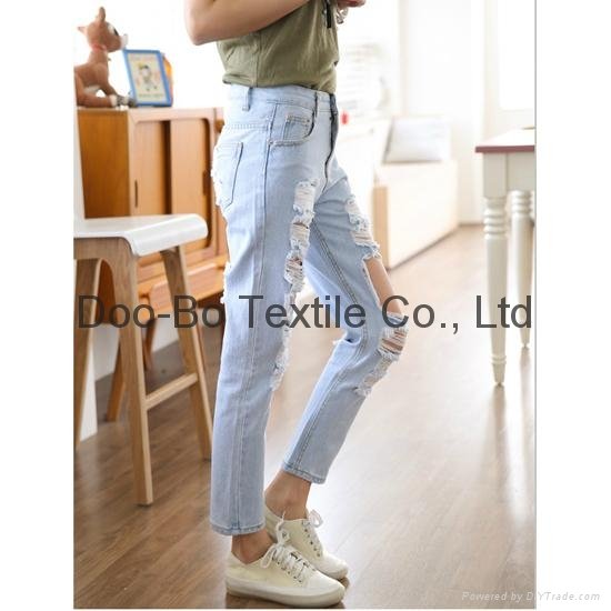 jeans wear ripped fashion style ladies jeans custom made 4