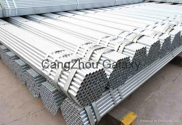 Galvanized steel Pipe factory/Galvanized welded pipe price/galvanized hot  2