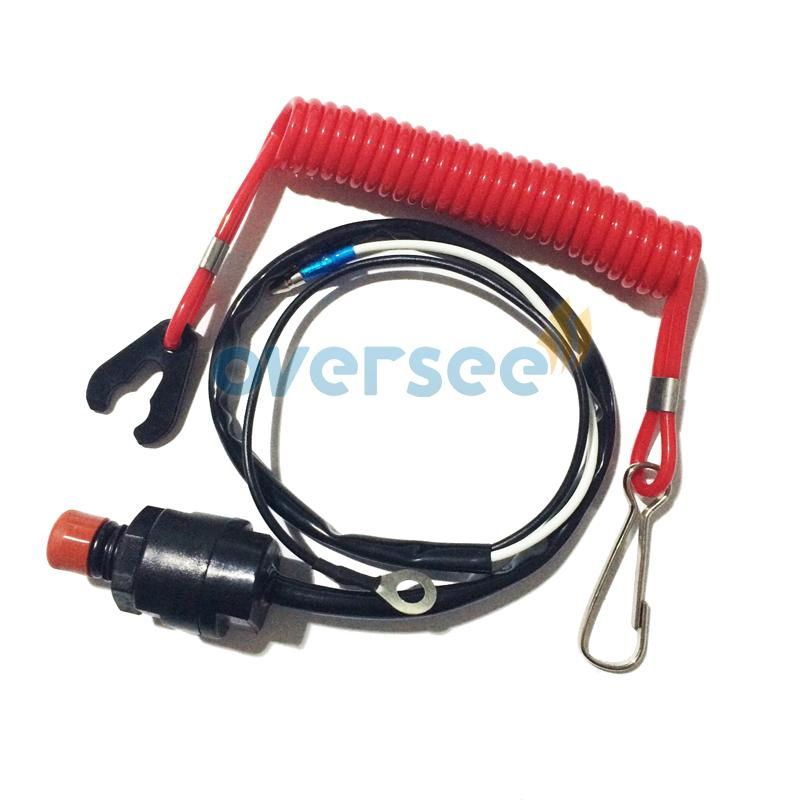 Free Shipping Boat Motor Kill Stop Switch & Safety Lanyard for Yamaha / Honda /