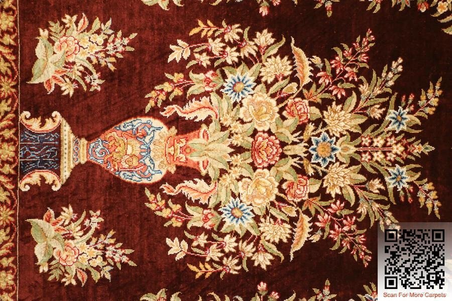260L hot sale handmade pure silk carpets 4