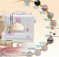 Mini electric household sewing machine dual speed with power supply multi-functi