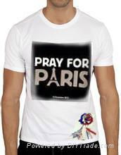 Paris T-Shirt Money For War ISIS Peace France Je Suis Parisien Pray Stop Terror