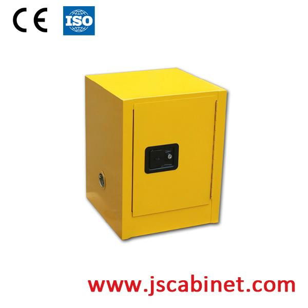 Yellow 4 Gallon Powder Coated Flammable Chemical Storage Cabinets For Laboratory