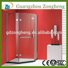 Compact 3 Sided Home or Hotel Shower Enclosure with frame