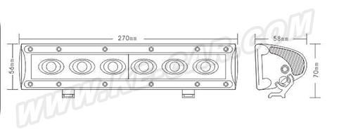 Single row 30w led light bar  2