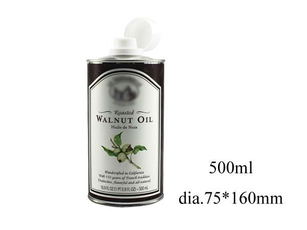 500ml Rounded Shape Metal Olive Oil Tin Can 