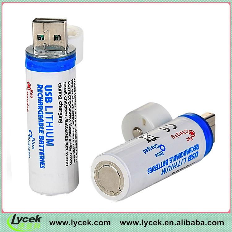 2 pcs USB Rechargeable Batteries 18650 3.7V usb battery with LED Lights 2