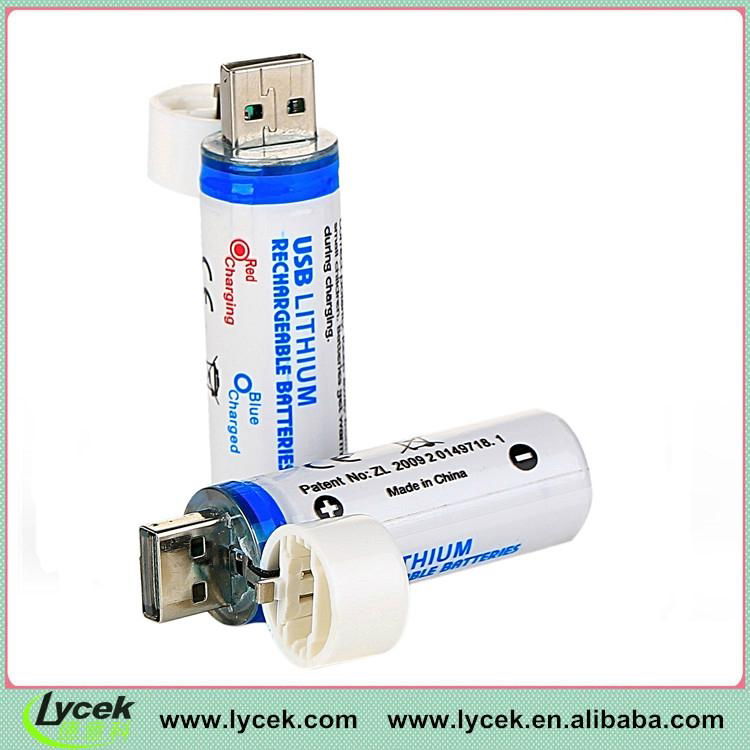 2 pcs USB Rechargeable Batteries 18650 3.7V usb battery with LED Lights 4