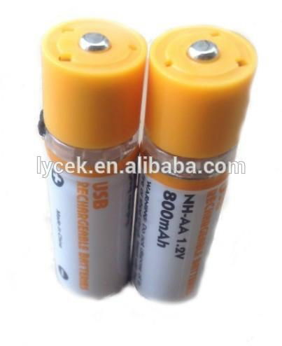 Durable 1.2v Ni-mh dry USB rechargeable Battery