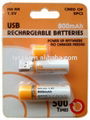 Durable 1.2v Ni-mh dry USB rechargeable Battery 3