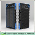 Superior quality 8000mah waterproof solar power bank, solar cellphone charger Fo 3