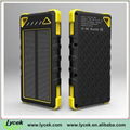 Superior quality 8000mah waterproof solar power bank, solar cellphone charger Fo 2