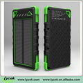 Superior quality 8000mah waterproof solar power bank, solar cellphone charger Fo 5