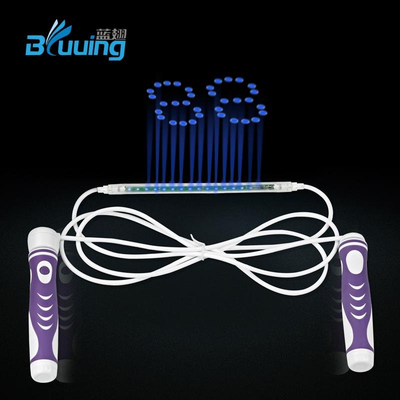 Unique kids led flash skipping rope light counting in the air glow jump rope 3
