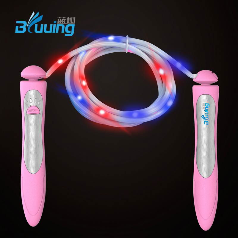 High quality new design speed color change glow light up jump rope 5