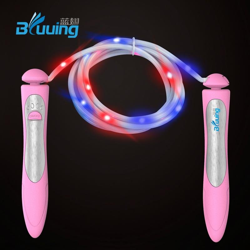 High quality sports gym fitness equipment speed-color change light up jump rope 5