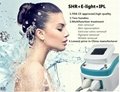 Newest FDA approved IPL machine with SHR+IPL+Elight and Two handles