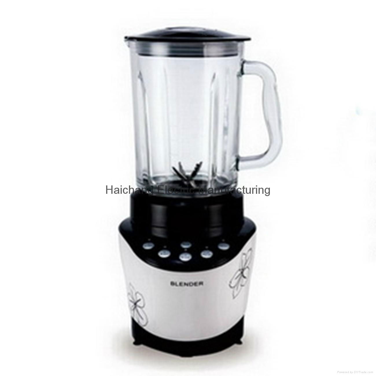 500W 1.8L full copper motor 2 in 1 blender with clear glass jar