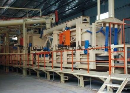 Particle board production line