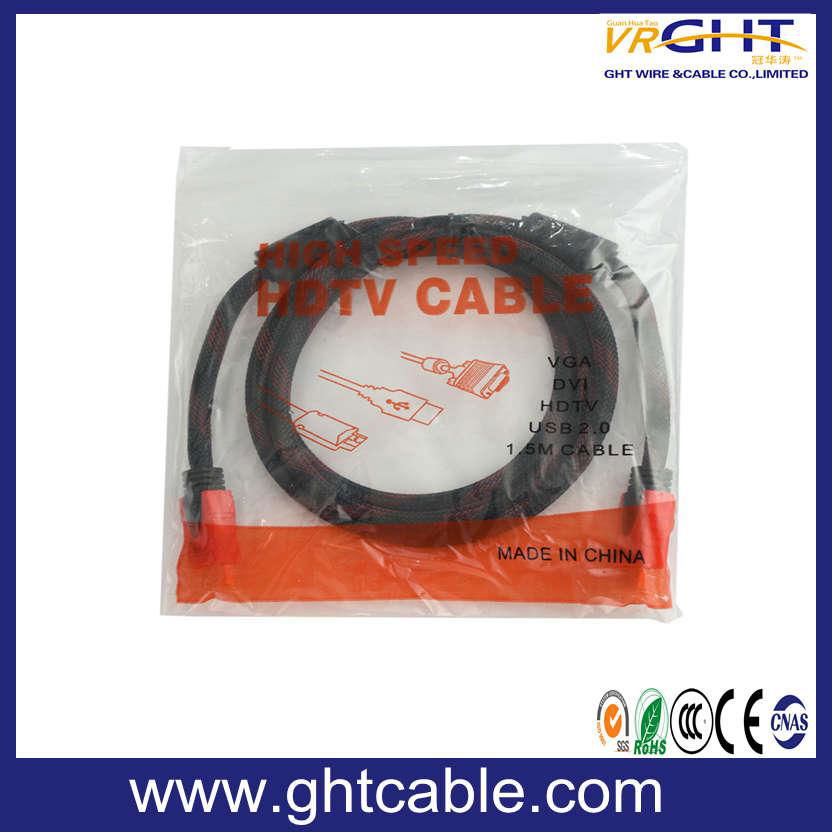 Copper 2m High Speed HDMI Cable with Ring Cores 1.4V 3