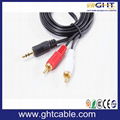 1.5m 3.5mm-2RCA Male to Male Audio Cable