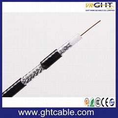  Black PVC Coaxial Cable RG6 75ohm