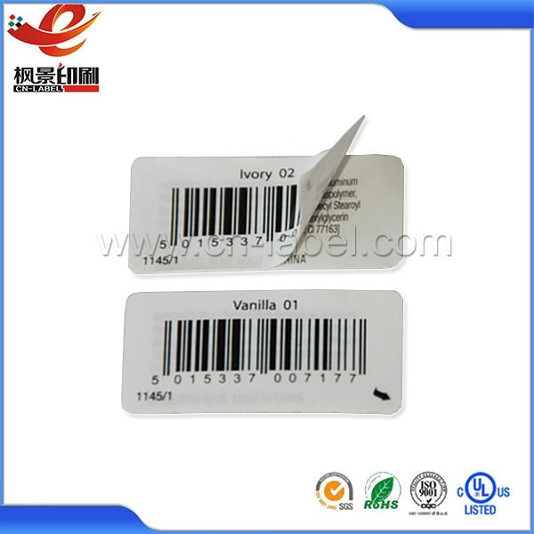 Barcode printing double layer labels sticker 004 barcode label
