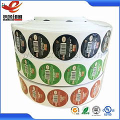 New design label sticker packing on roll