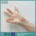 Transpanrent or embossed surface plastic disposable hand gloves