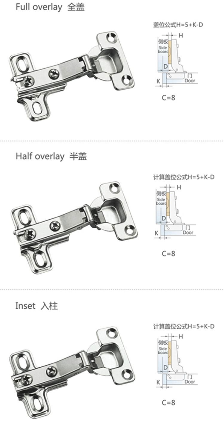 26mm Slide-on One way sand silver alloy hinge 4