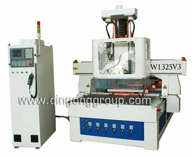 Simple Auto Tool Changer CNC Router with Rotating Spindle W1325V3