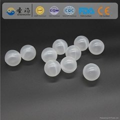 China factory supply 20mm white hollow plastic ball for chemical industry						