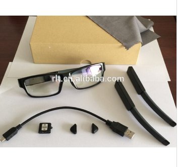 720P 30fps The first HD  detachable camera video glasses invisible lens  3