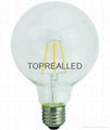 High Lumens G125 8W Dimmable Cob Led Filament Bulb 1