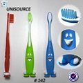 2 suction of smile shape kids toothbrush
