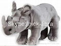 10 Inches Standing Rhino(Realistic plush