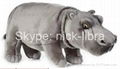 10 Inches Standing Hippo(Realistic plush
