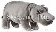 10 Inches Standing Hippo(Realistic plush