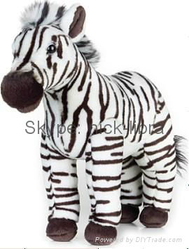 10 Inches Standing Zebra(Realistic plush / soft toys, stuffed animal)   
