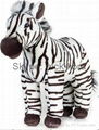 10 Inches Standing Zebra(Realistic plush / soft toys, stuffed animal)   