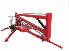 Articulated trailer mounted boom lift